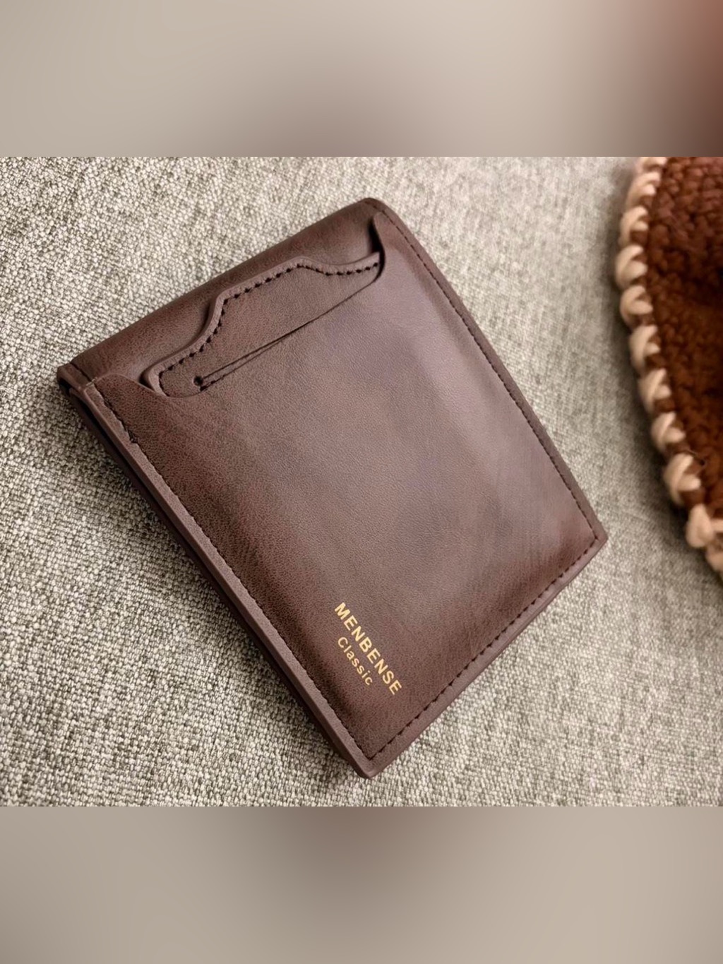 Vintage Dark Brown Slim Leather Card Holder